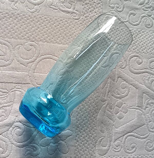 SERVICE à orangeade, pichet et  7 verres vintage verre turquoise