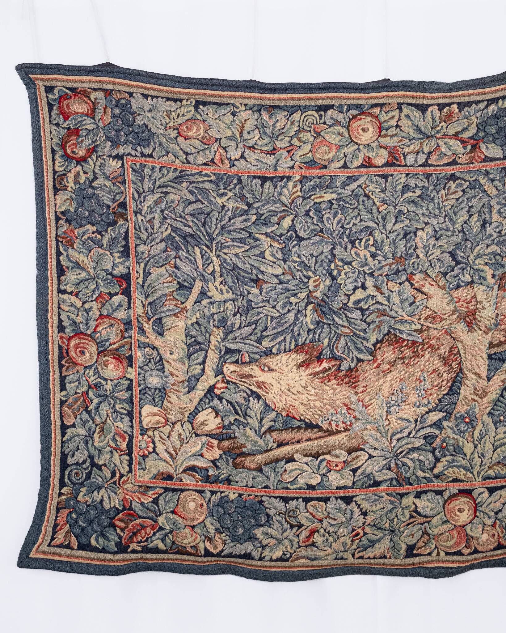 Verdure Tapestry with Fox, John Dearle for Morris & Co, mid-20th century