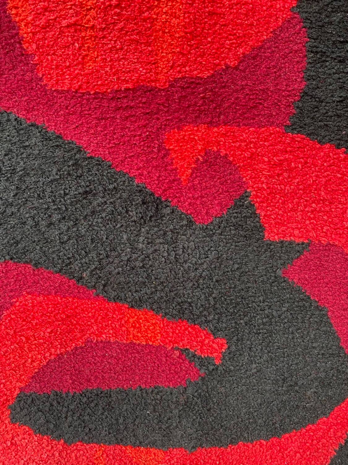 Abstract Wool Rug from the 70s