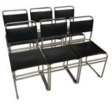 Set of 6 B5/B40 Chairs with Tubular Frame attributed to Marcel Breuer