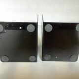 Pair of black metal bookends