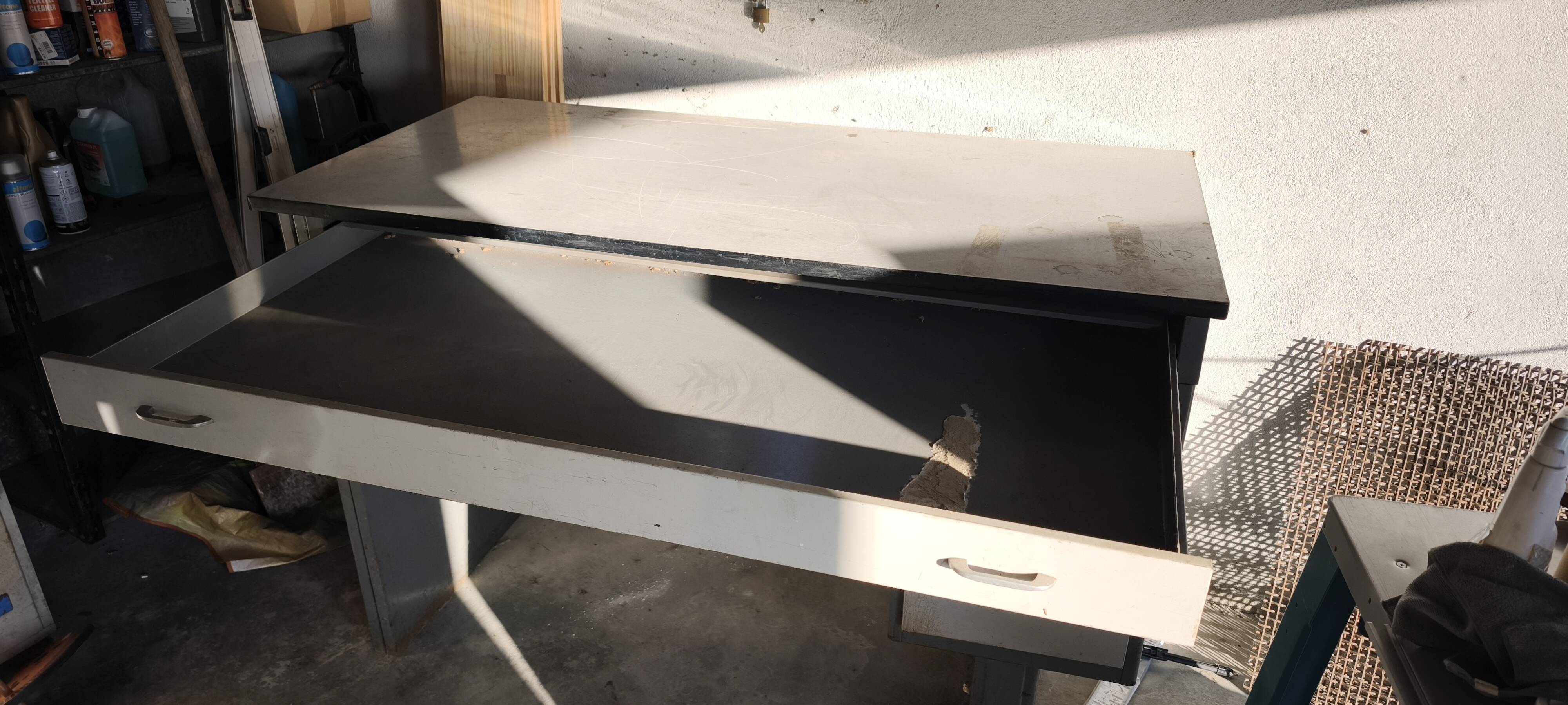 Metal industrial desk