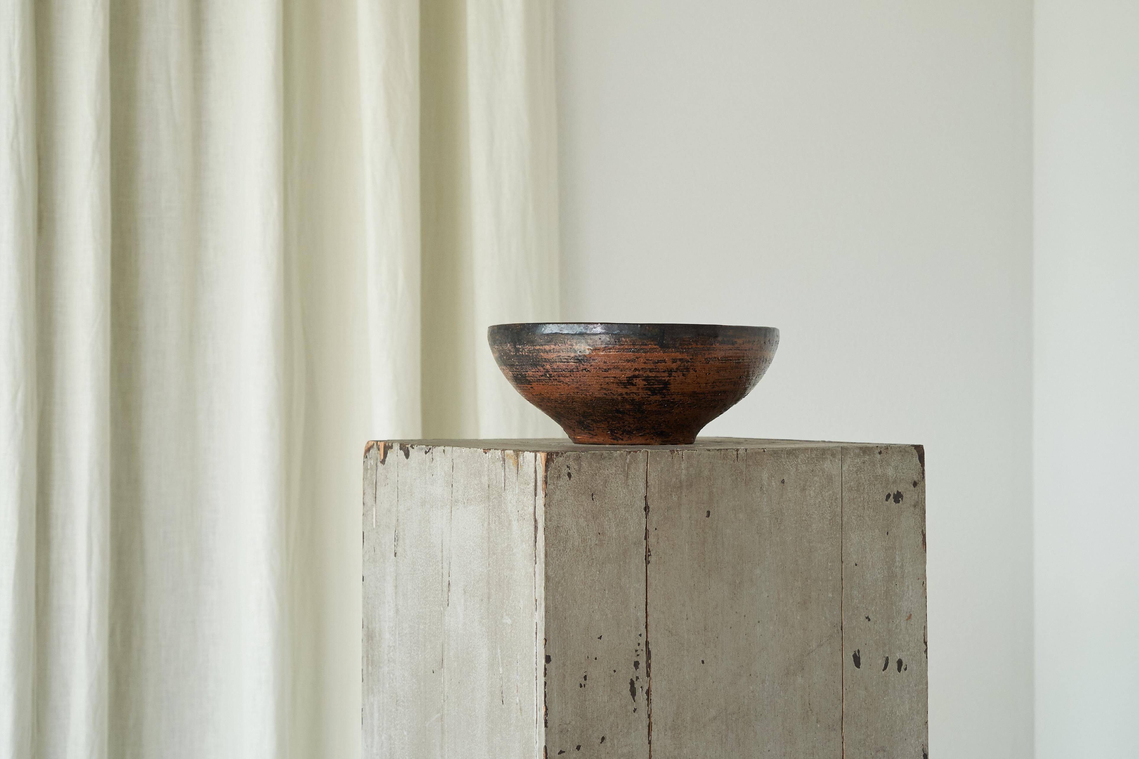 Large Studio Pottery Bowl Mid Century 1960s