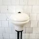 Iron floor lamp, glass and marble, Italy 70s