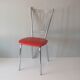 Ensemble de 4 chaises de salle à manger ou de cuisine happy orange, Allemagne 1960