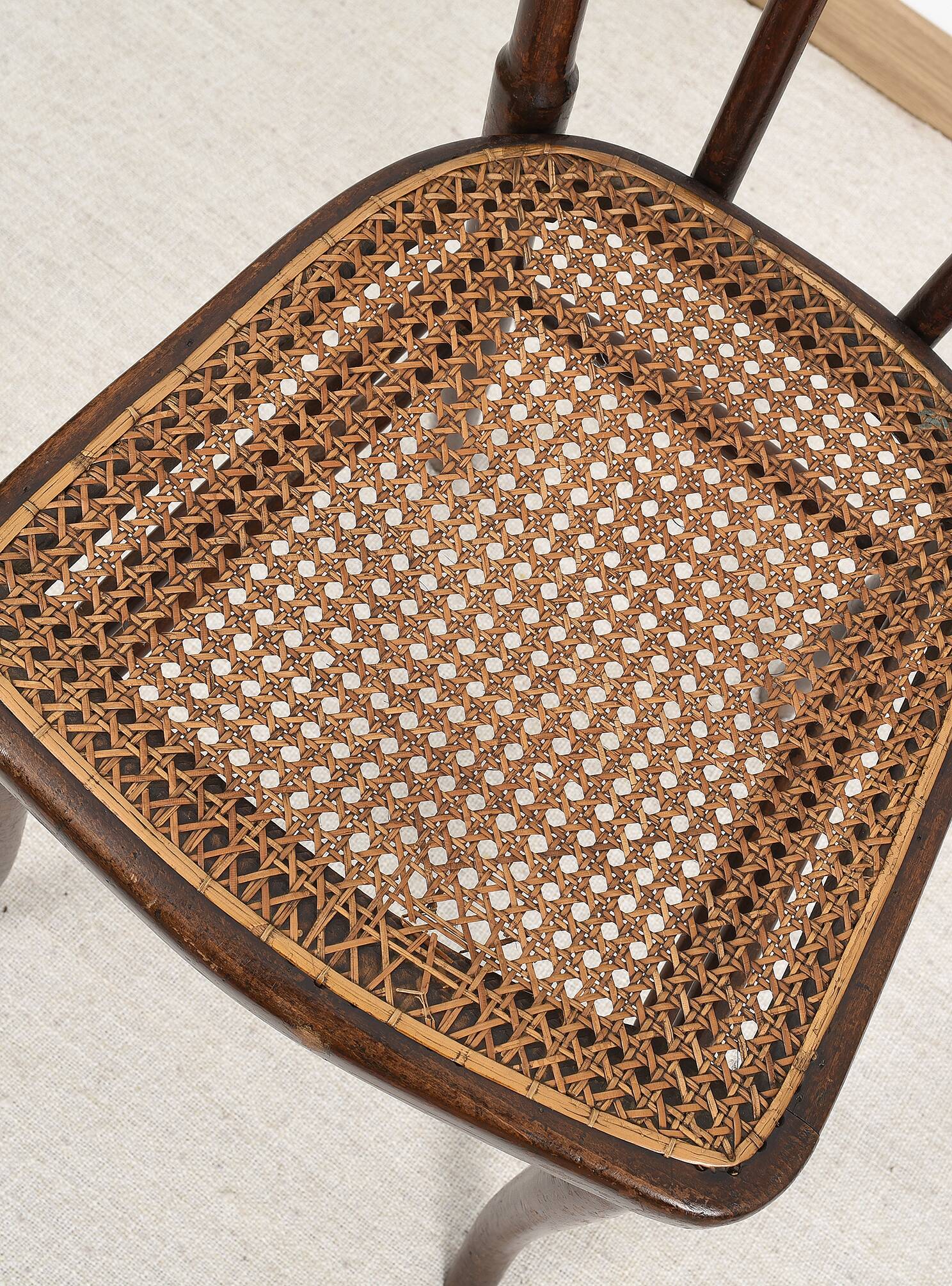 Old cane bistro chair