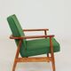Mid Century Lounge Chair Vintage Moss Wool, Poland 1960