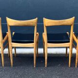 Scandinavian chair in wood and skai