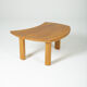 Table basse en orme massif, 1970s