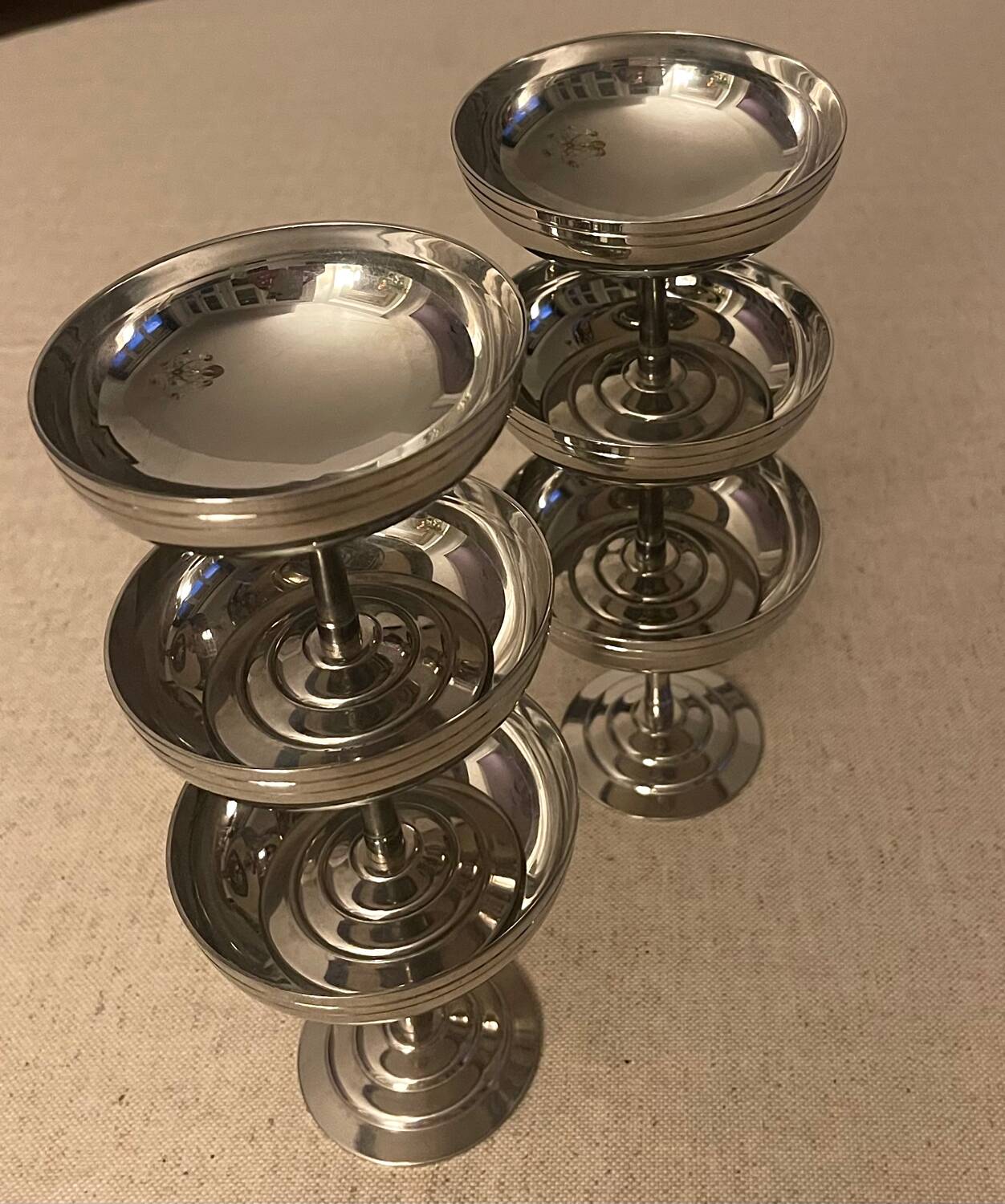 6 coupes en inox Letang Remy