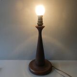 Scandinavian lamp in solid teak, around 1950.