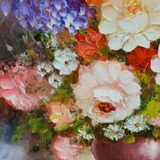 An oil painting on canvas by Edmon Sanders