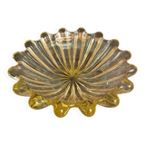 Vintage Murano Yellow Blown Glass Bowl #D527