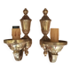 Pair of bronze wall lights