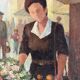 The Little Merchant, florist, oil on canvas