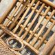 XXL vintage rattan garden armchair or deck chair