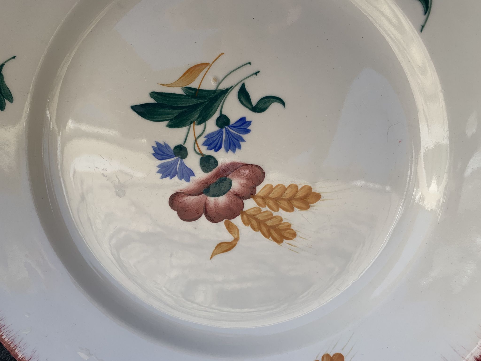 Set of two dishes, one with cakes and a hand-painted serving dish mill of wolves hamage Ceres