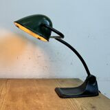 Lampe de Banque Vintage en Émail Vert de BUR, 1930s