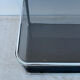 Chrome and smoked glass coffee table from the 1970s.