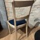 4 chairs with midnight blue velvet seats