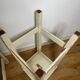 Pair of vintage cream stools in painted wood
