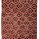 Burgundy & Red Stars Pattern Kilim Rug, 188x309Cm