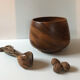 Wooden bowl 4 liters vintage