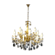 Twelve-armed golden bronze light chandelier