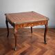 Table à jeu en marqueterie de style louis XV époque fin XIXeme