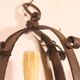 Pair of wrought iron wall sconces in medieval style