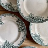 Lot de 6 assiettes plates en terre de fer (LOT 5)