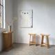Scandinavian pine stools with Japanese inspiration.