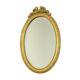 French Oval Facet Cut Mirror with Bow Classic 51cm