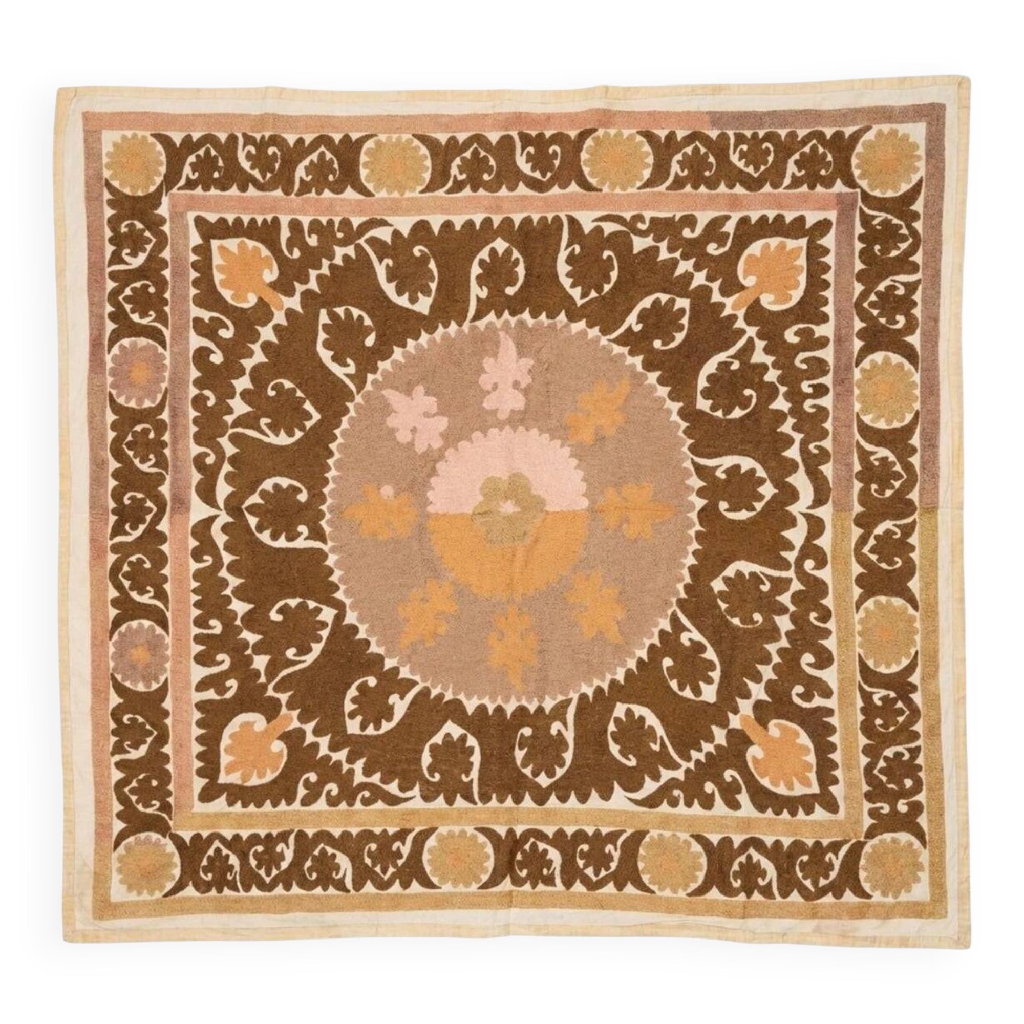 Vintage hand-embroidered tablecloth 150x163 cm