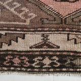 2x3 Brown & Pink Small Size Vintage Rug 52x80Cm