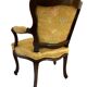 Pair of eighteenth-century silk armchairs
