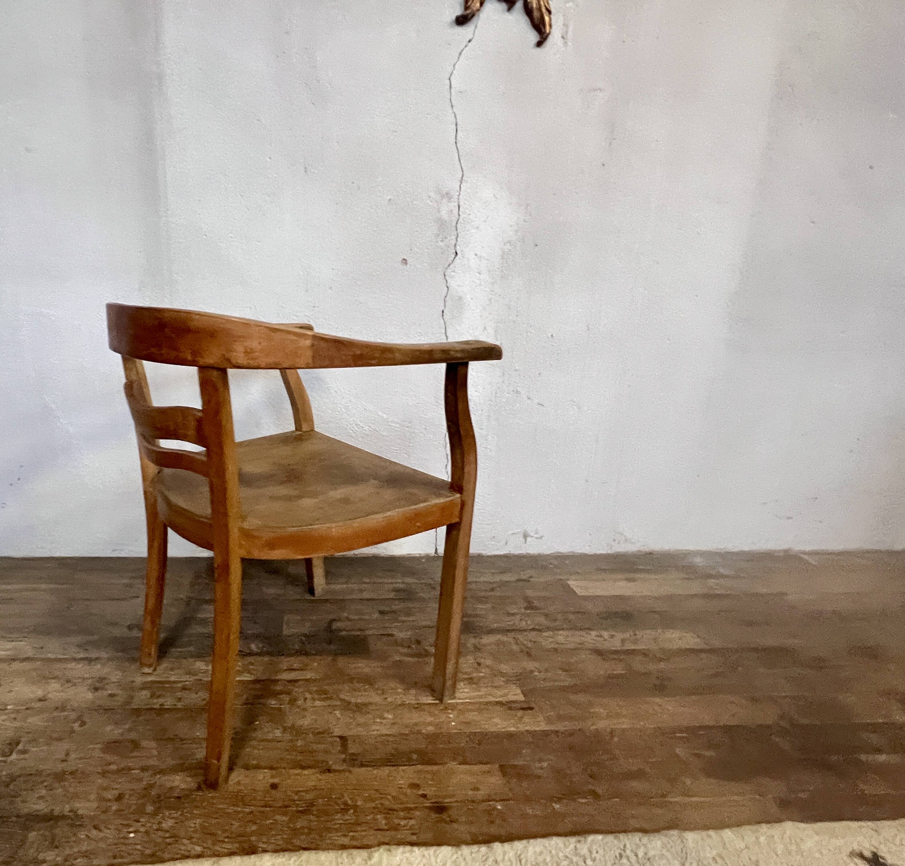 Vintage beech armchair