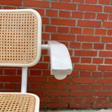 Cesca chair model with armrest in white