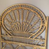Rattan headboard peacock, 1970