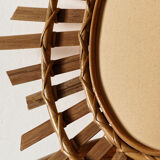 Rattan sun mirror
