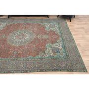 1970s Vintage Persian Handmade Wool Red Oversized Area Rug 286x378