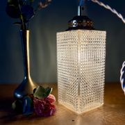 Baladeuse ou lampe à poser globe vintage en verre