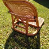 Chaise pliante en rotin