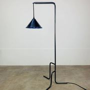 Tripod reading lamp, wrought iron, industrial style, handmade.