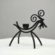 Set of 6 Black Metal Farm Animal Candleholders — Gunnar Ander for Ystad-Metall, Sweden, 1960s