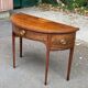 19th century English mahogany half-moon console desk