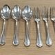 Set of 12 cutlery signed Christofle model Spatours in silver metal