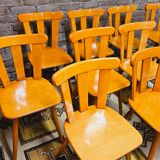 Set of 12 vintage bistro chairs