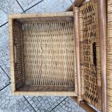 Vintage rattan chiffonier