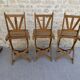Table and its 3 folding wooden chairs for children, 50s, compactable